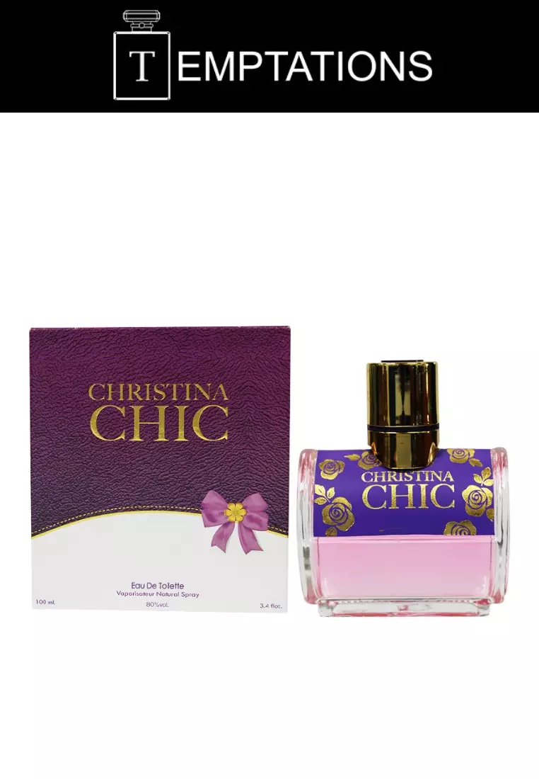 (B1T1)  MB Parfums CHRISTINA CHIC 100ML EDT Perfume For Women/AZURE NOIR 100ML EDT Perfume For Men MB35496-S1WM