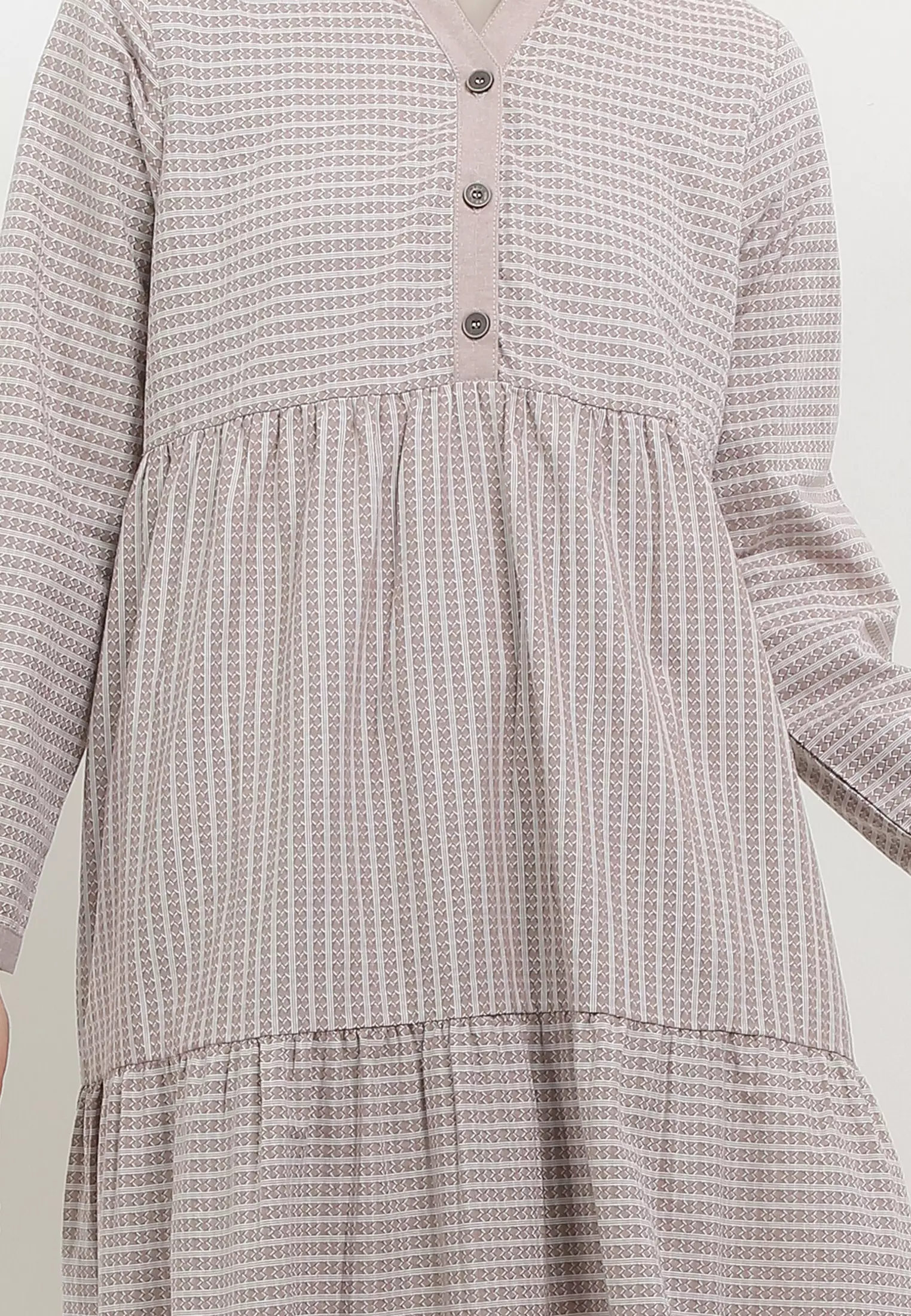 MFMW Aeena Dress Gamis Coklat Motif