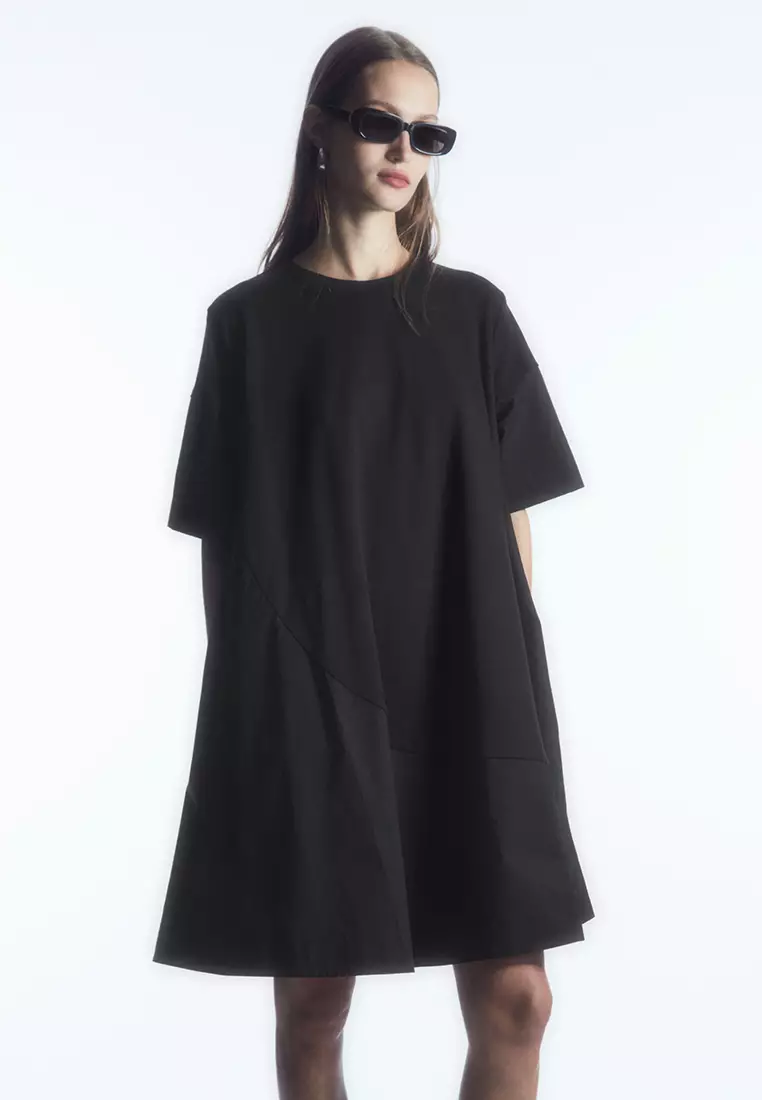 Black mini t shirt dress cheap