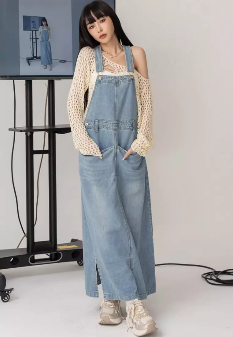 Dungaree maxi top dress online