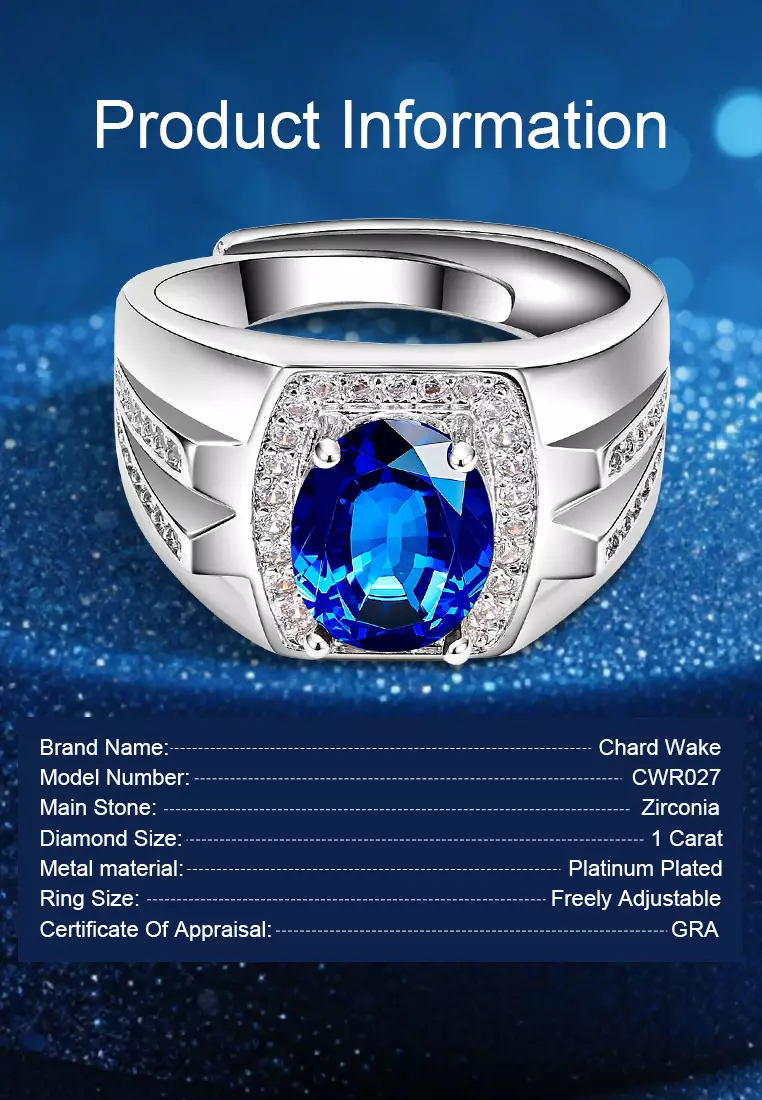 Cincin Pria Original Berlian Perhiasan Tunangan Sertifikat GRA Cincin Cowok