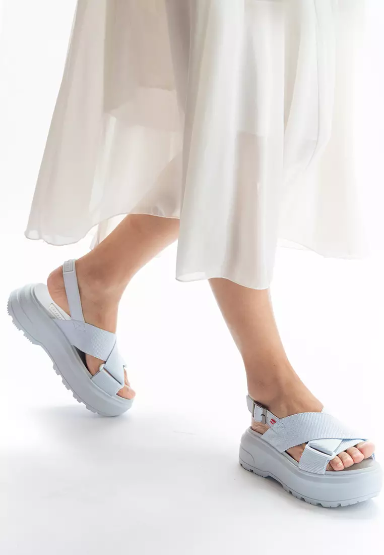 UNISEX CITY REBEL WEBBING CROSS-OVER SANDALS