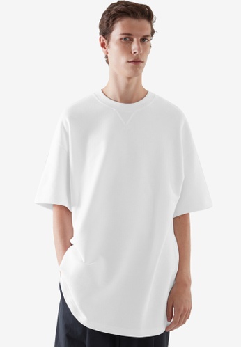 COS white Oversized-Fit Sweat T-Shirt C3B00AAB00CF16GS_1