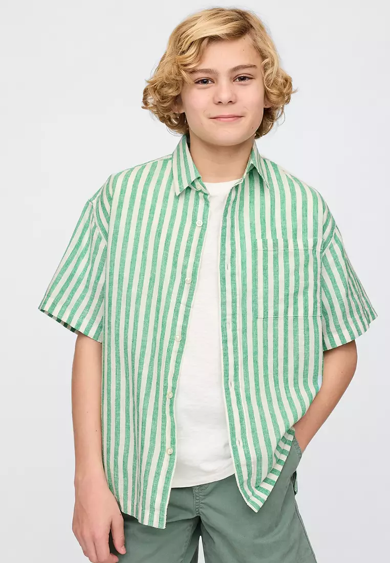 Kids Linen-Cotton Relaxed Shirt