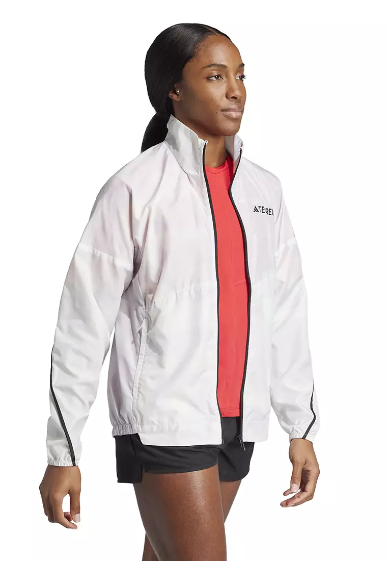 Hiking Terrex Multi Printed Wind Jacket Women Grey JD8437