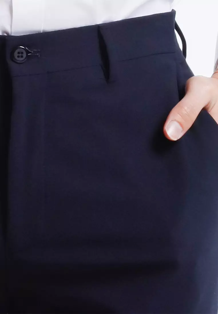 Byford Mens Modern Fit Flat-Front Slacks - 3125002A-39Navy