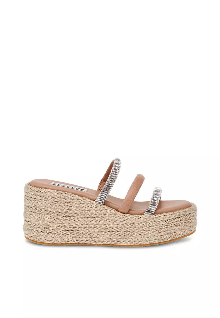 Buy Steve Madden KEY WEST NATURAL SILVER SANDALS Online ZALORA
