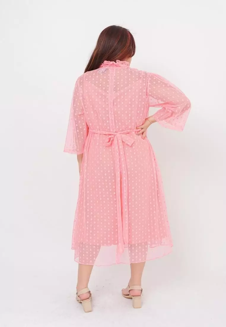 Plus Size Party Dress Holly Pink