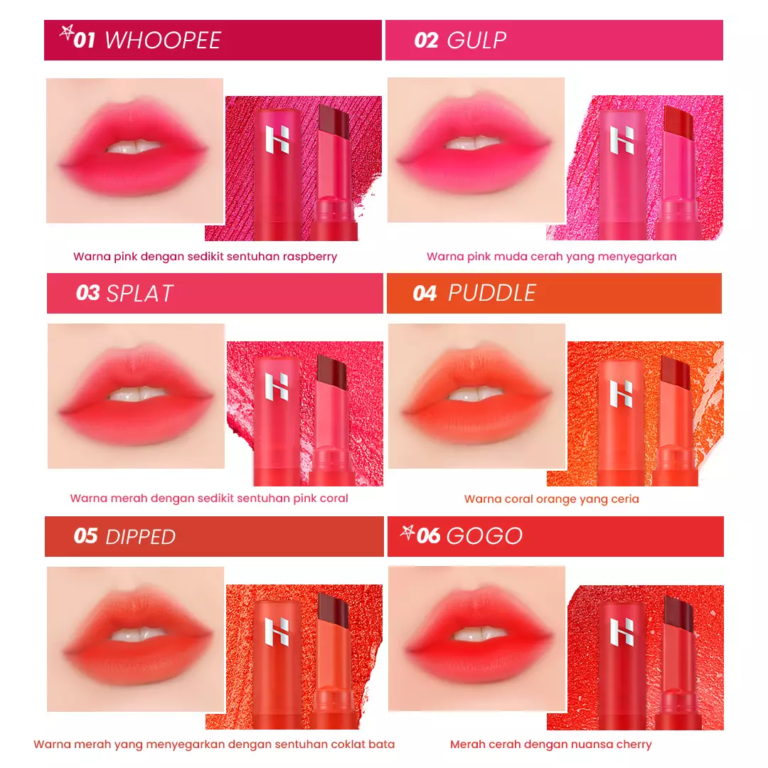 Holika Holika Water Vibe Tint | Hydrating Lip Tint Stick - 02 Gulp