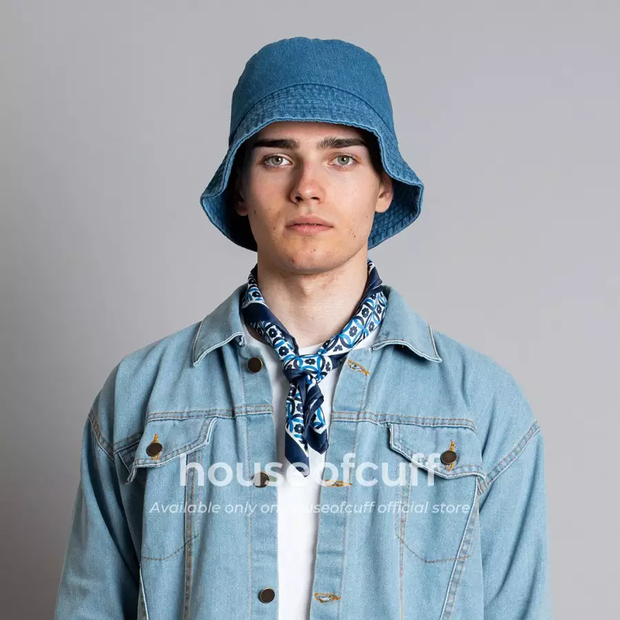 Houseofcuff bucket hat denim jeans biru denim