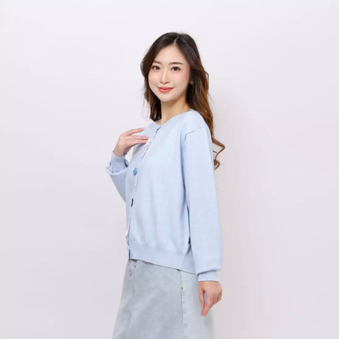 Calypso Serenity Knit Cardigan in Light Blue