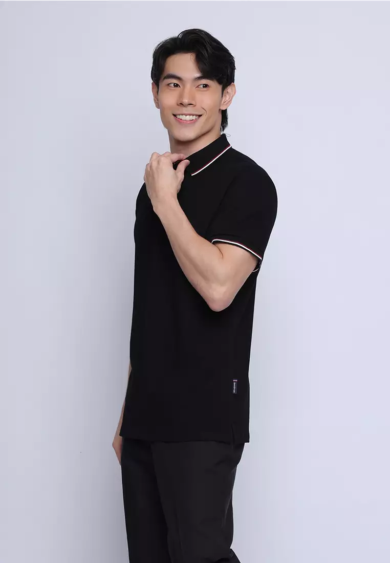 Color Block Pique Polo Shirt