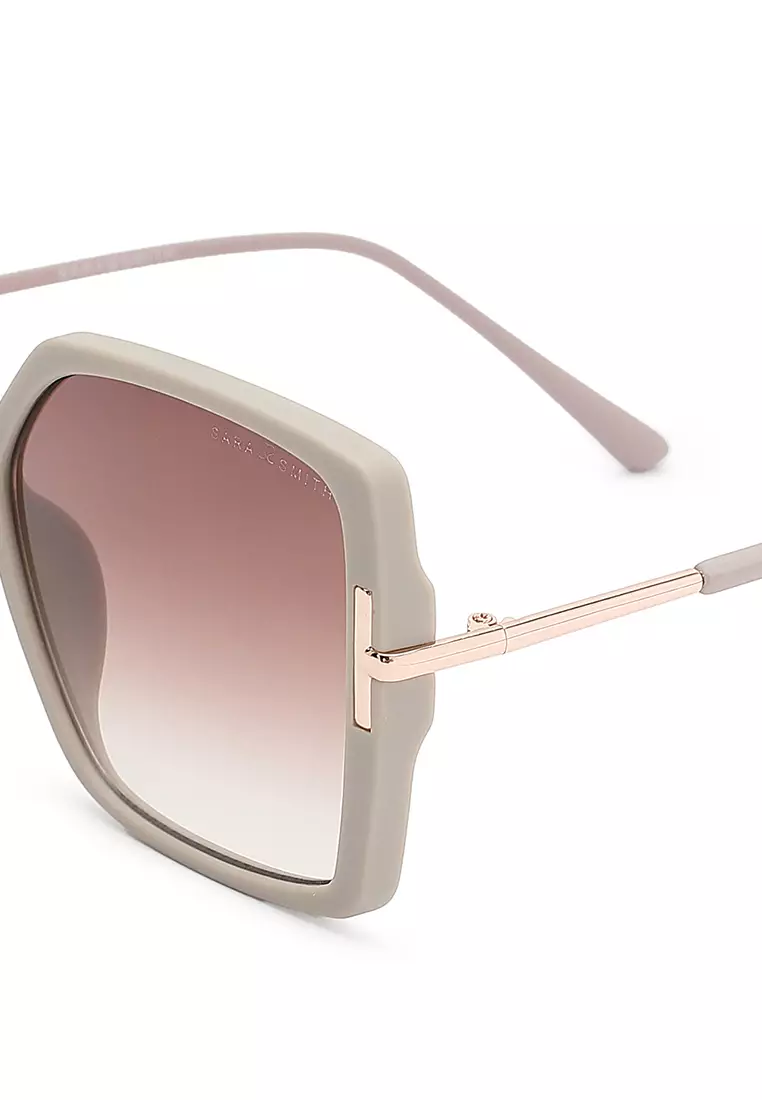 Unisex Fashion Sunglasses (Kacamata Hitam) - Cokelat / Ungu