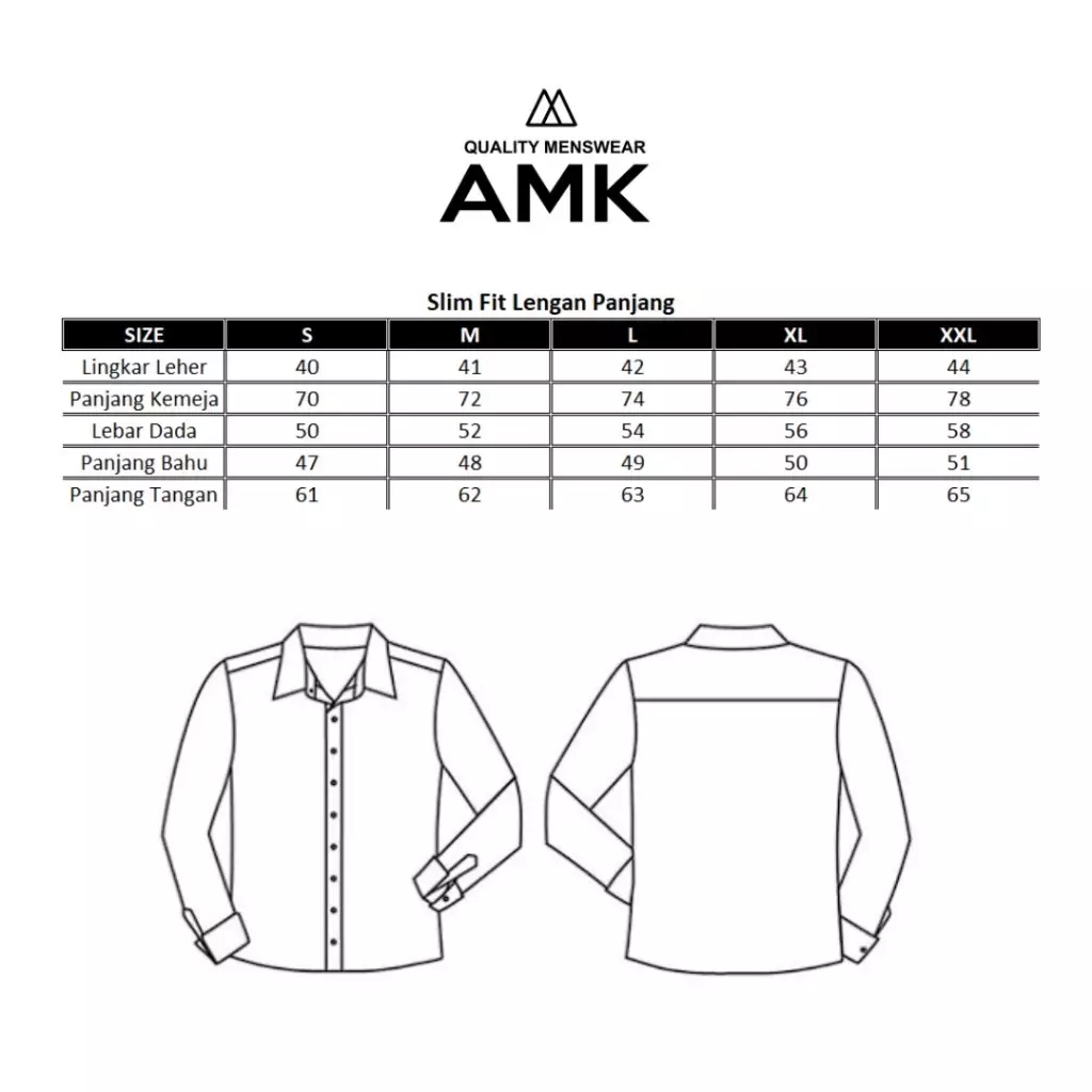 AMK Kemeja Pria Lengan Panjang SHS CHIKO L/S Hitam
