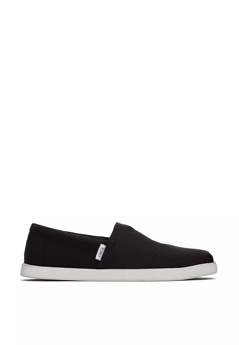 Discount on Toms  shoes - SKU: Espadrille Alpargata Forward Men - Black/Black Recycled Cotton Canvas