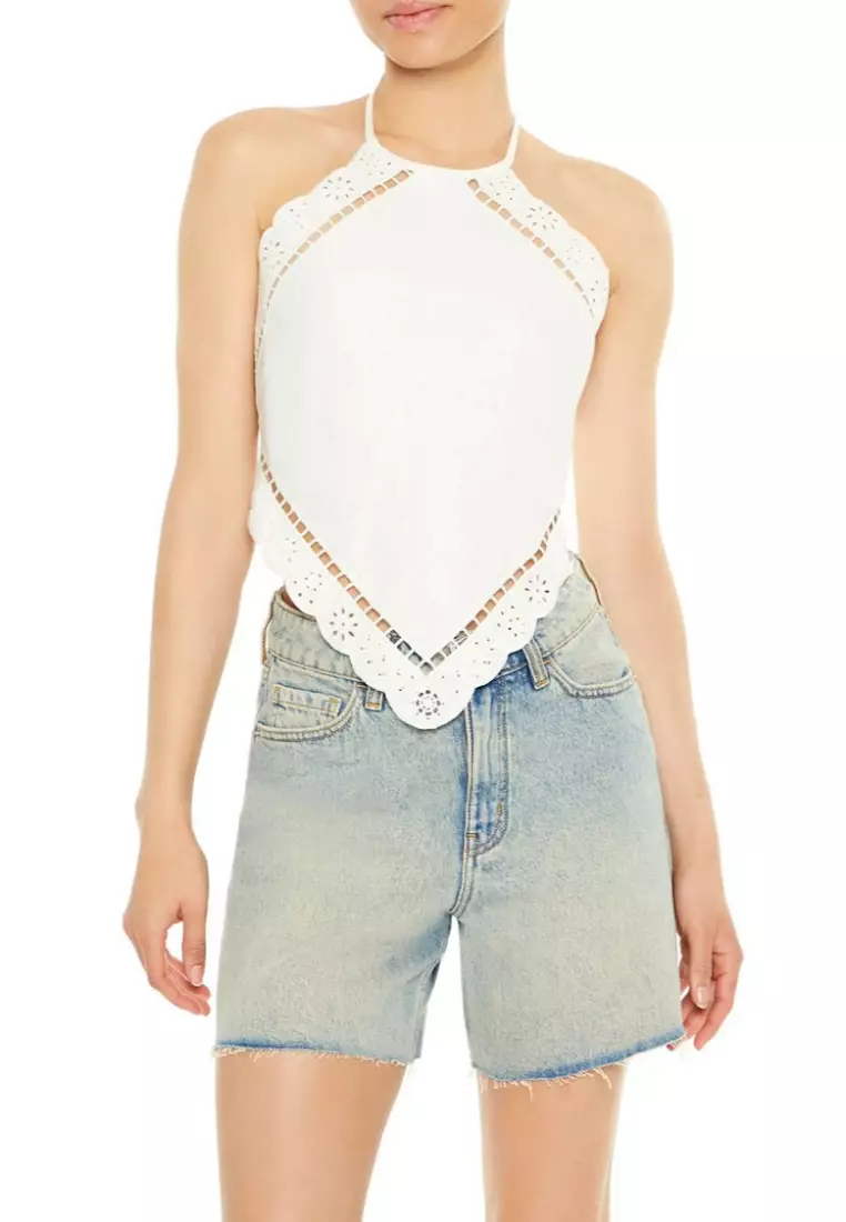 Forever 21 eyelet top sales