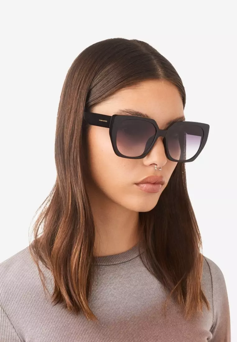 HAWKERS Black Iron Eco Boujee Sunglasses For Women, Female. Official Product Designed In Spain