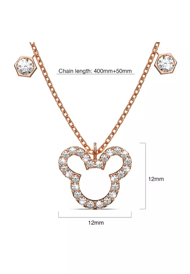 Mickey Silhouette Pendant Necklace Embellished With SWAROVSKI® Crystals