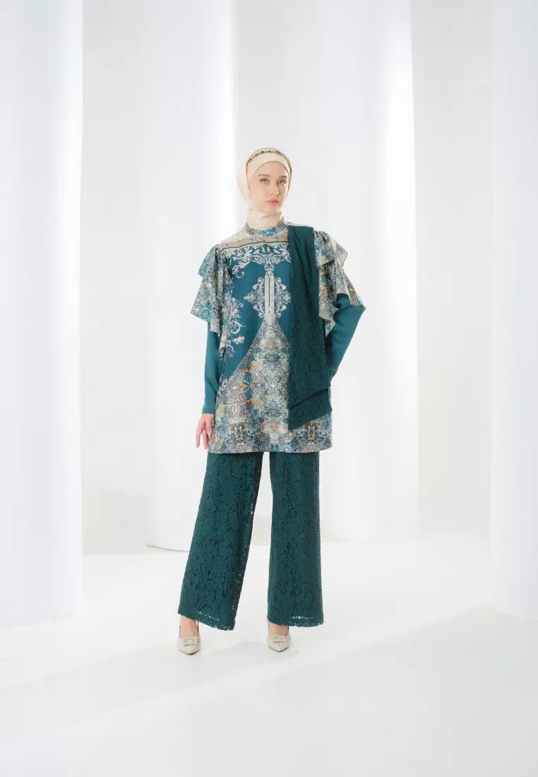 Gamora Blouse | Tunik Atasan Wanita | Bahan Sateen Print