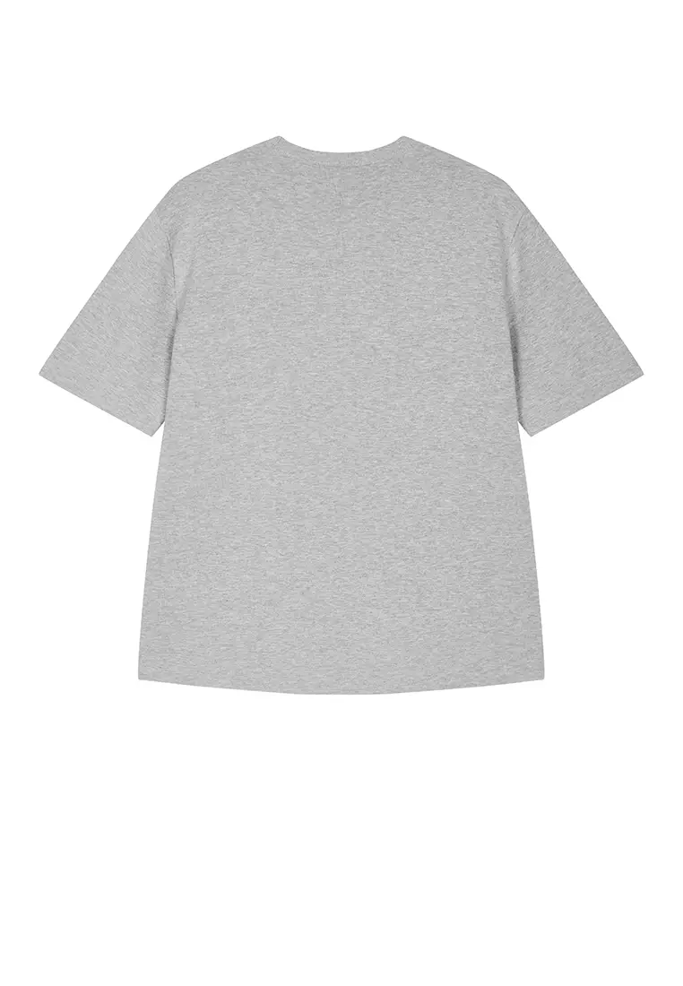 Eco-Friendly Acetate Jersey Medium Loose Short-Sleeve Knit Pullover