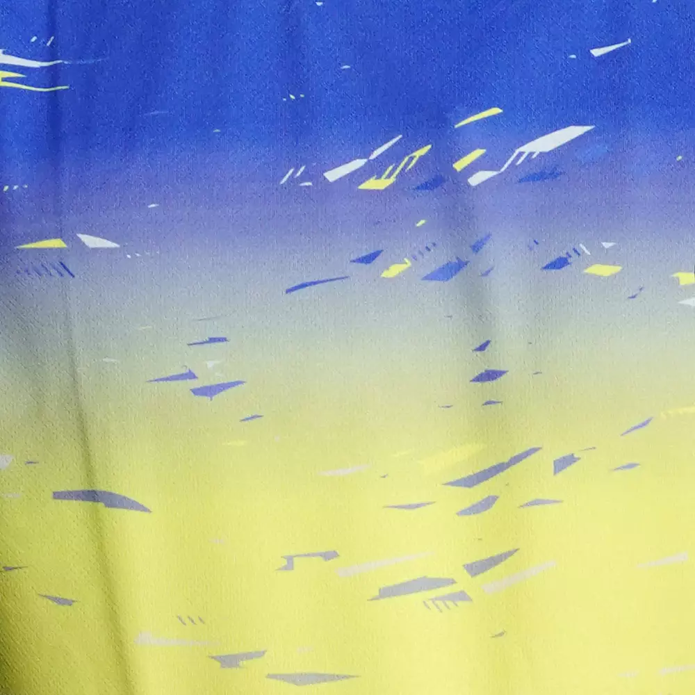 Eagle T Shirt Badminton Jersey Gradient - BIRU/CITRUN