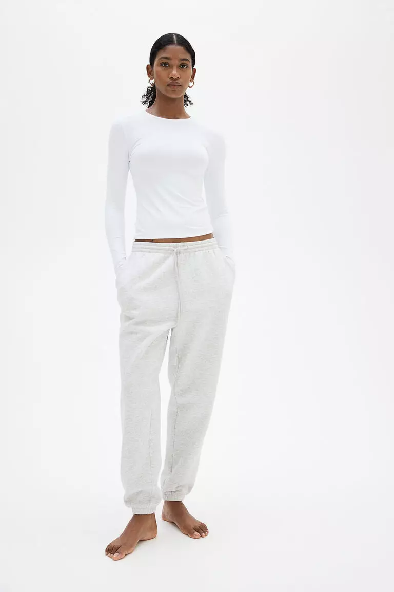 Long-sleeved microfibre top