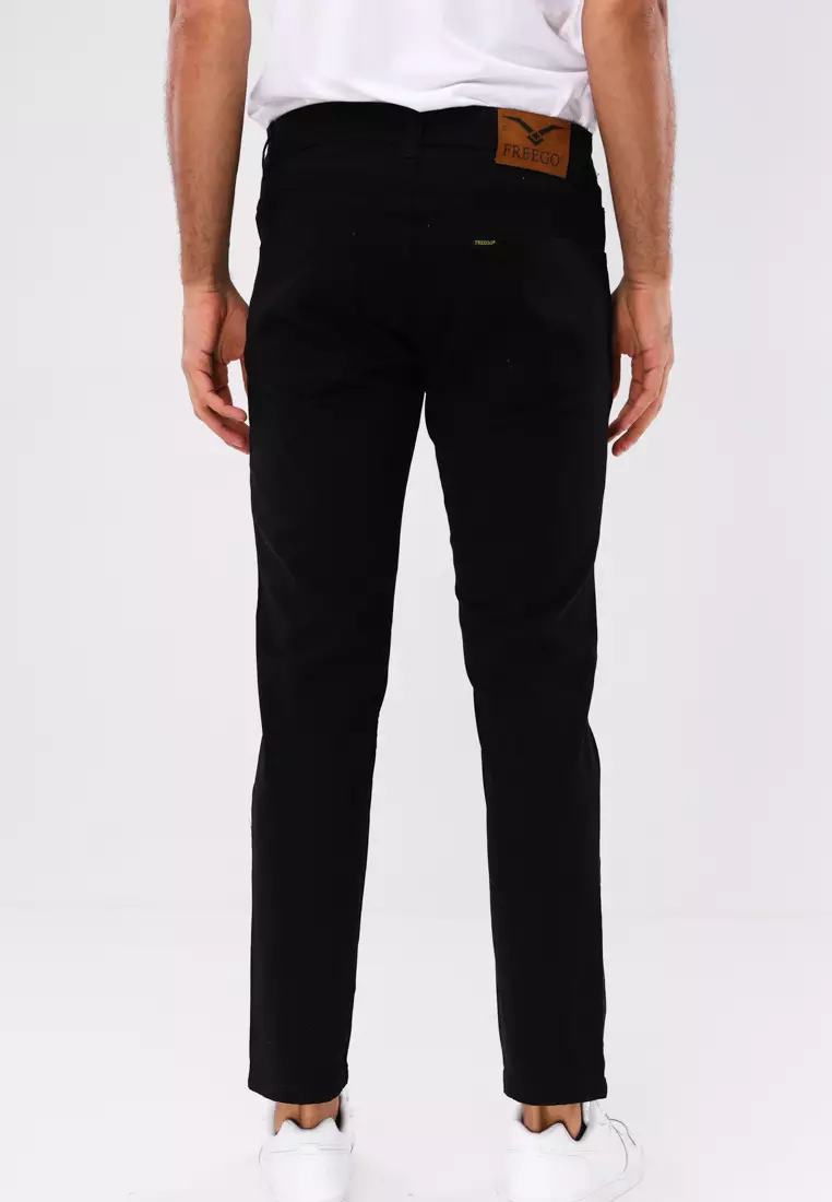 Colored Long Pants Slim Tapered Stretch