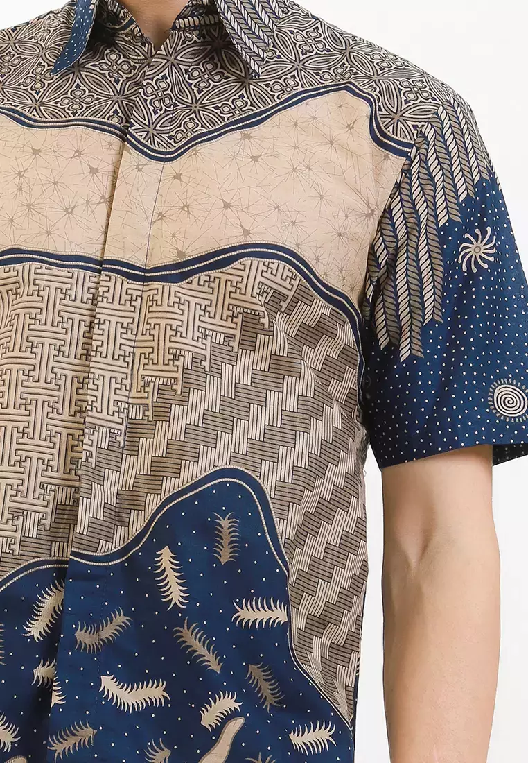 Evans Kemeja Batik Premium Pria Casual Modern Lengan Pendek