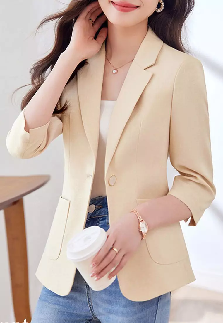Simple Slim Fit Suit Jacket YGH-EY8909