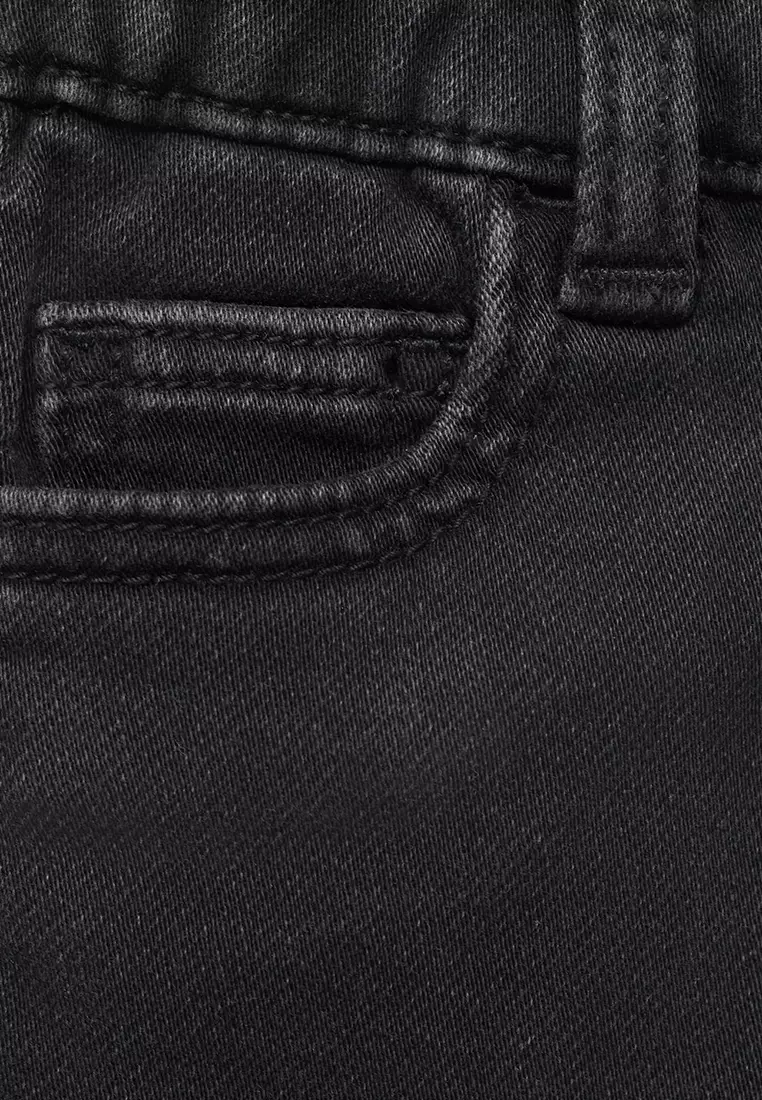 Straight Jeans With Drawstring