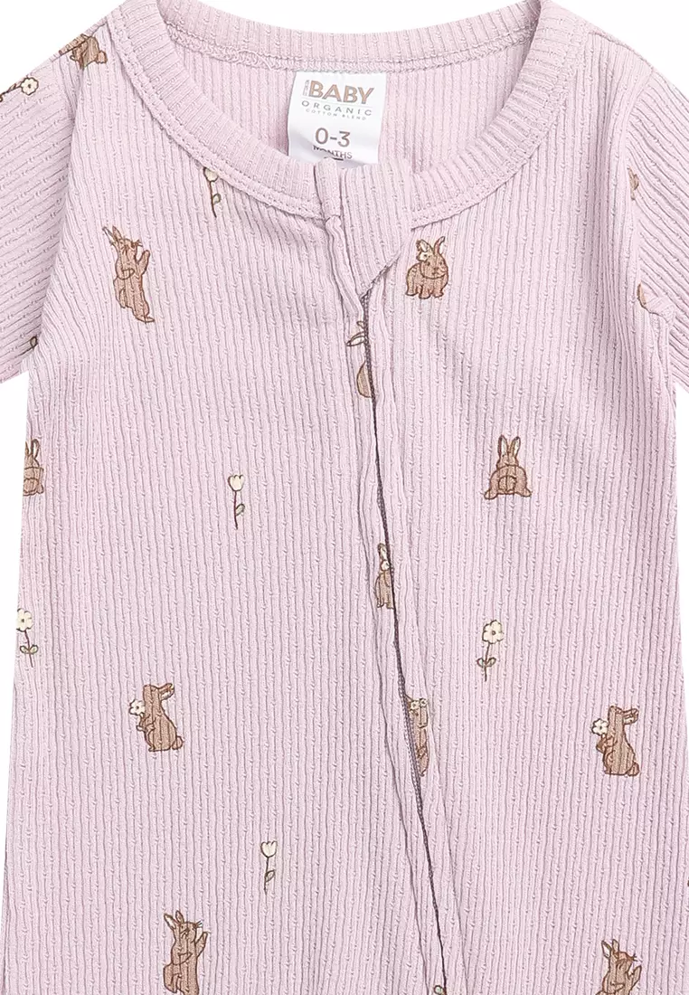 Organic Pointelle Zip Romper