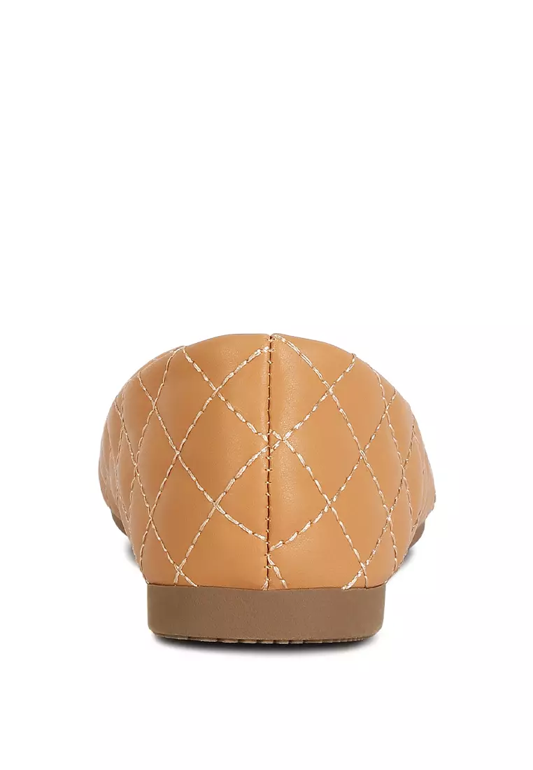 London Rag Beige Quilted Ballet Flats 2024 | Buy London Rag Online ...