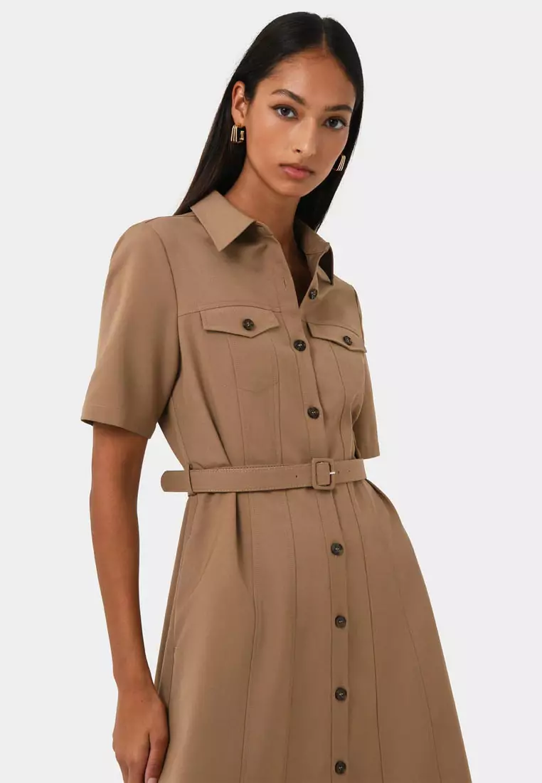 Amera Belted Utility Dress