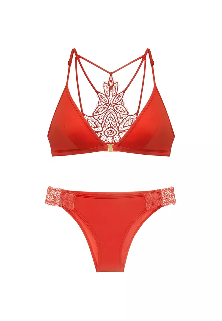 Buy DORINA VOLTA Lace Back Guipure Motif Triangle Bikini Suit Bra