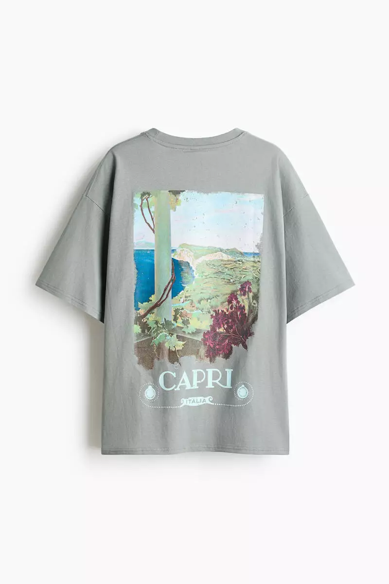 Oversized print-motif T-shirt