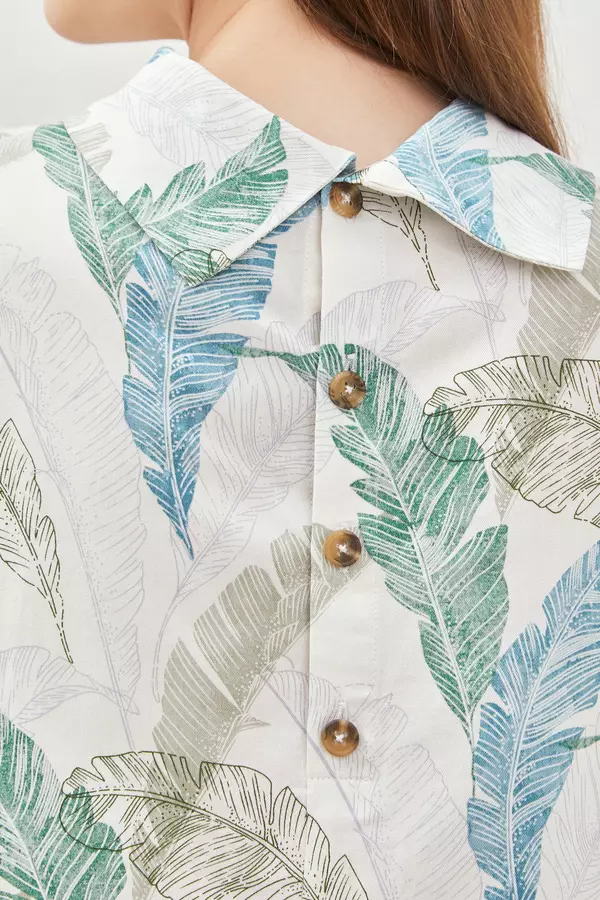 Minimal Zhea Floral Blouse - Green