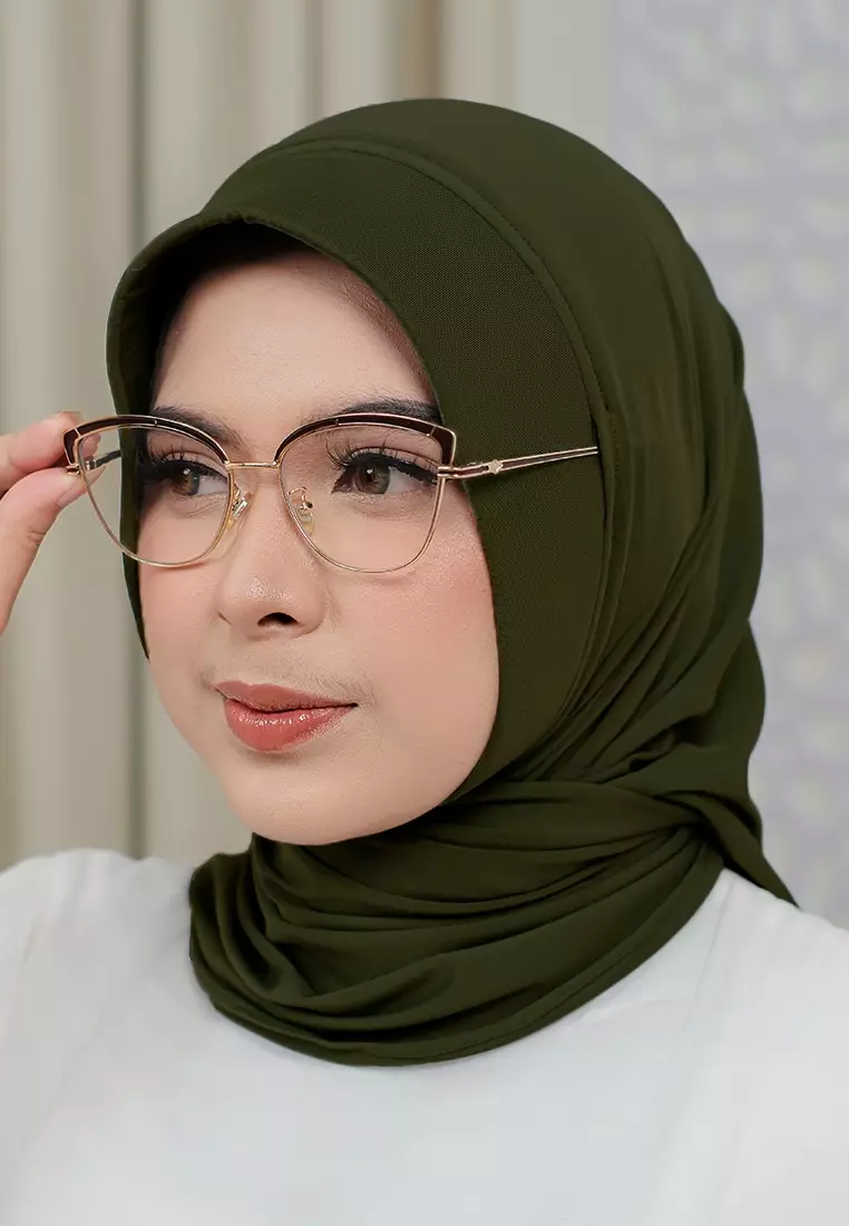 HIJAB INSTAN SOFTPAD AMEENA - ARMY