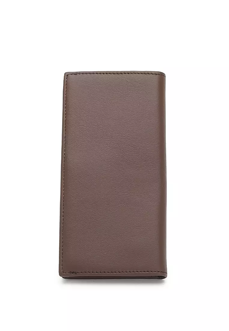 Genuine Leather RFID Long Wallet (Dompet Panjang Kulit Asli RFID Pria) - Cokelat