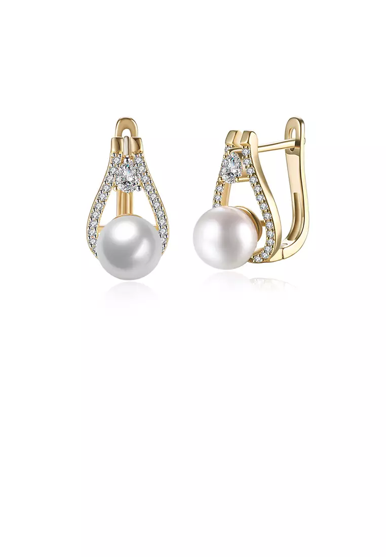 Champagne gold drop earrings cheap