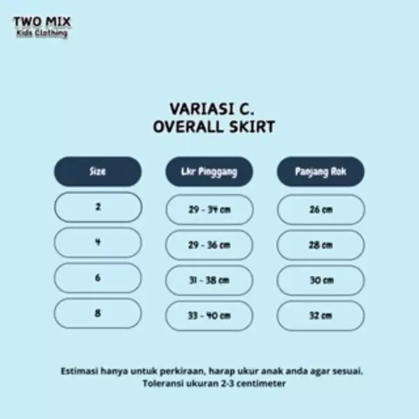 Two Mix - Rok Bawahan Skirt Anak Perempuan Jeans Lucu - Rok Denim Anak Cewek Usia 1-8 Tahun Z01 Style C