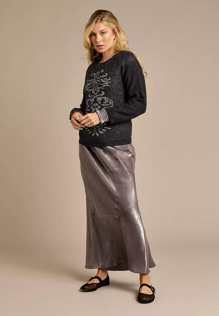 Meg Charcoal Wool Sparkle Jumper
