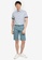 Août blue Août Singapore - Mens Short Sleeved Cotton Checkered Shirt - Valerie FB027AA36B0A7EGS_4
