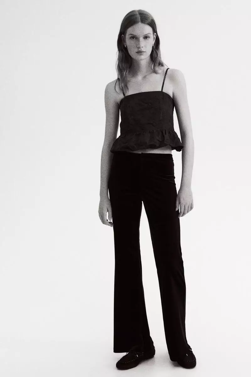 Bubble-hem strappy top