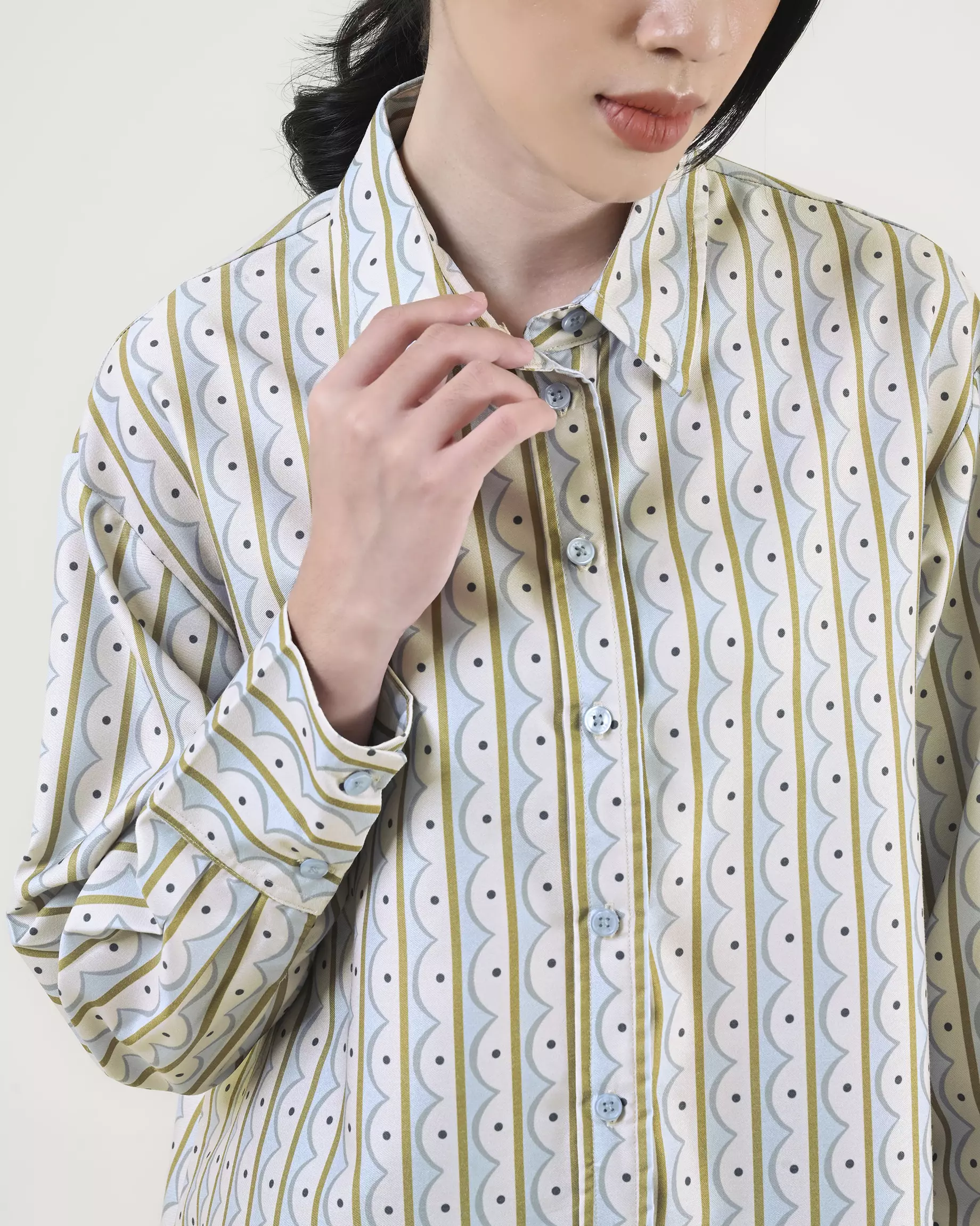 Geulis.id PIPER SHIRT - Geosagegreen