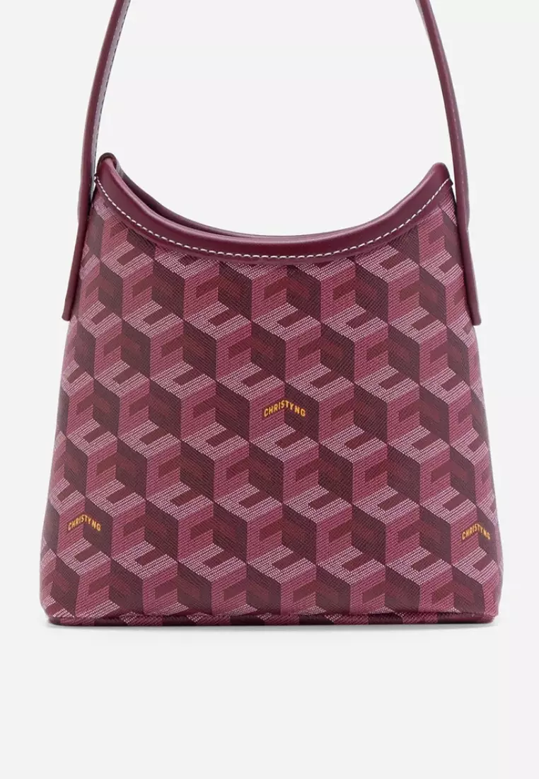 Alesso Micro Hobo Bag Burgundy