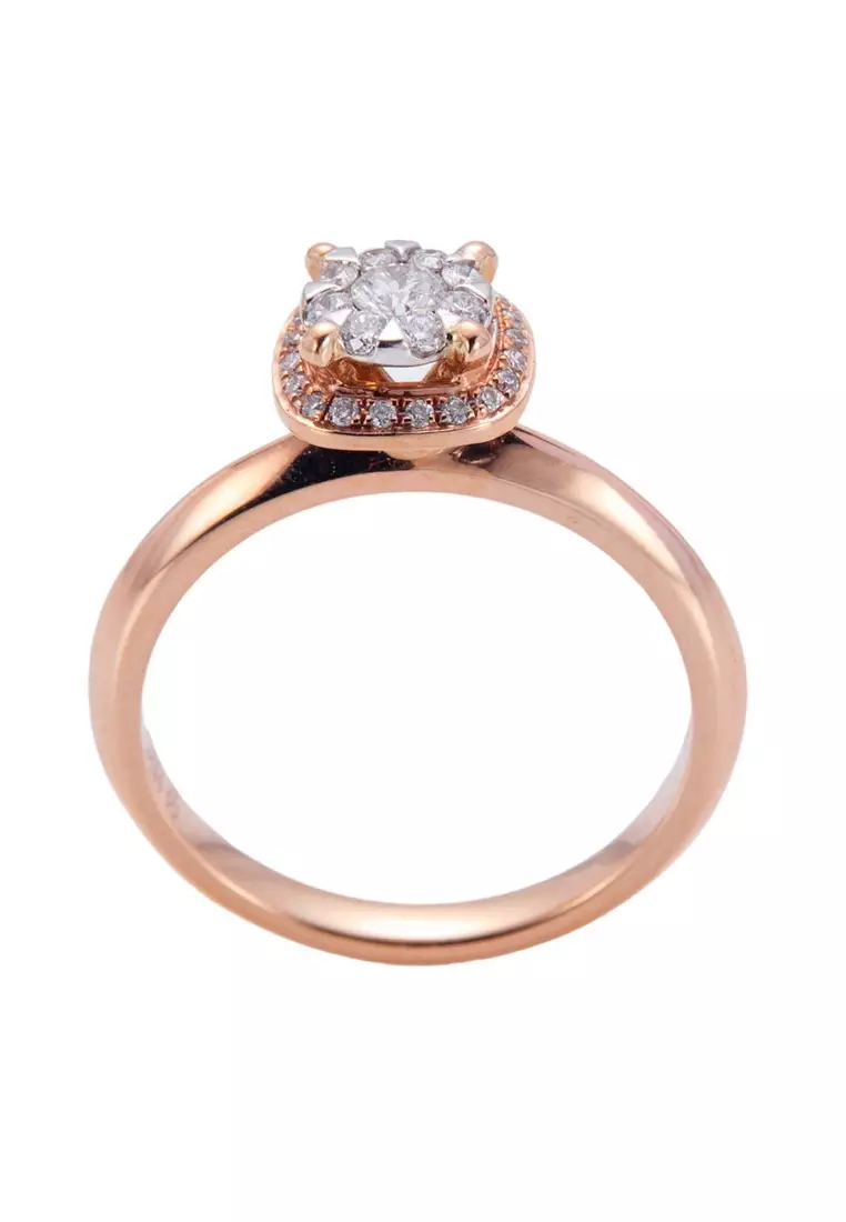 LITZ 18K White Gold  Diamond Ring SJ-RD20980