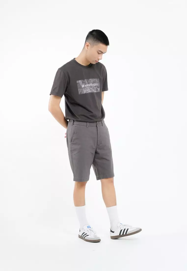 Greenlight Essential Men's Short Chinos Pants Regular Fit Cotton Spandex Miles 011225