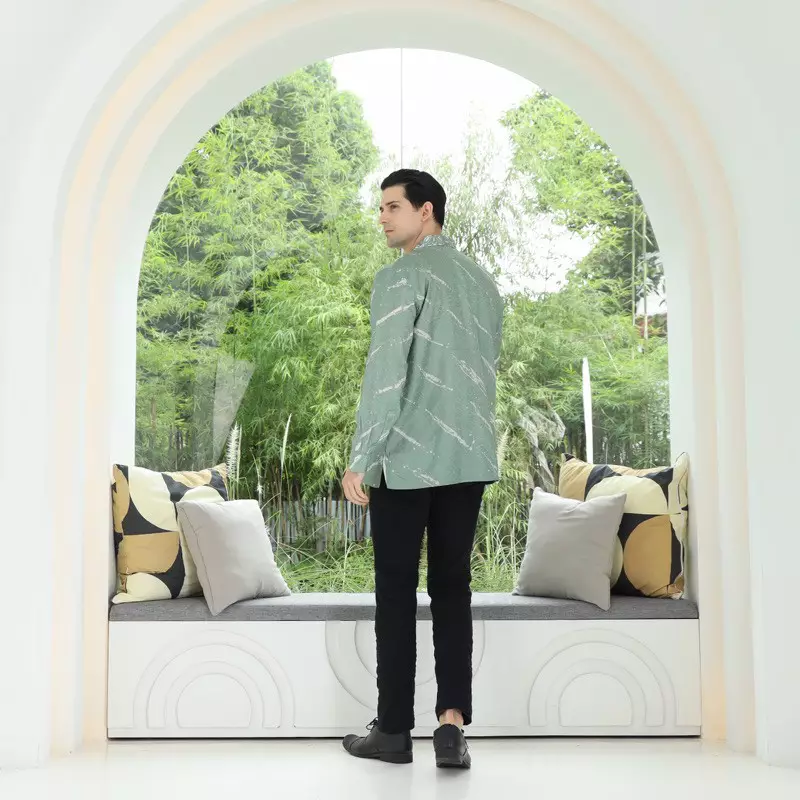 Rinjanie Batik - Kemeja Batik Lengan Panjang - Kemeja Pria - Kemeja Pria Modern - Greentea Series