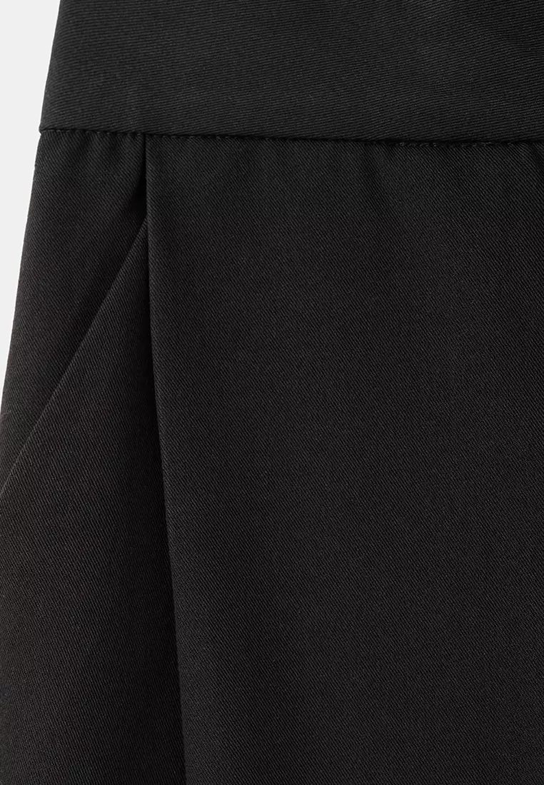 Pleated Wide Leg Trousers