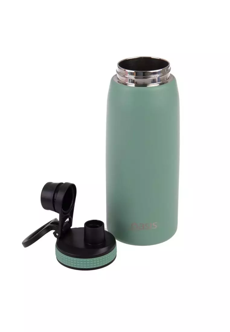 Oasis Stainless Steel Insulated Sports Water Bottle with Screw Cap 780ML - Sage Green